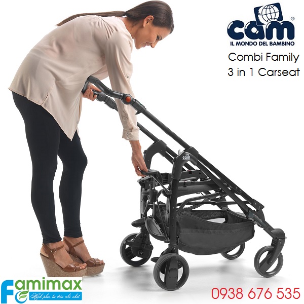 Khung của bộ xe đẩy Combi Family 3 in 1 of Cam Italia