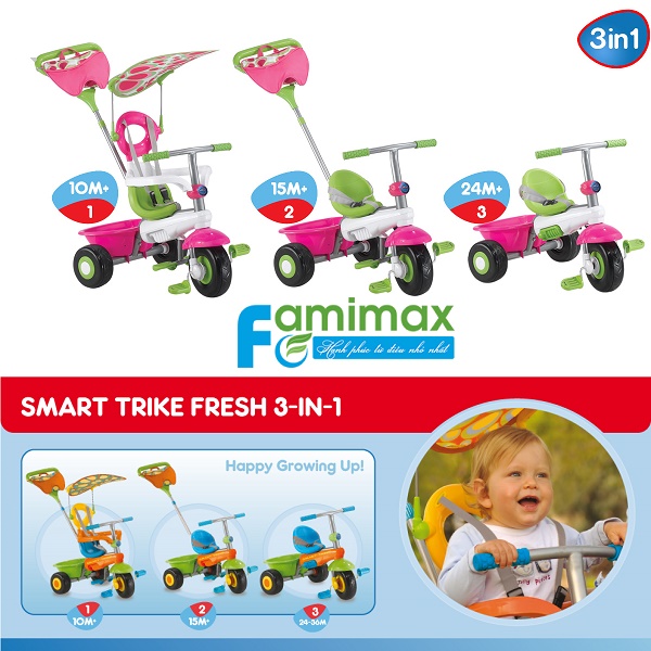 Xe đạp trẻ em 3 bánh Smart Trike Fresh 3 in 1