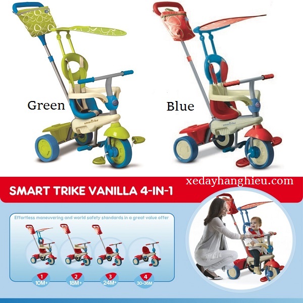 Xe đạp 3 bánh Smart Trike Vanilla 4 in 1