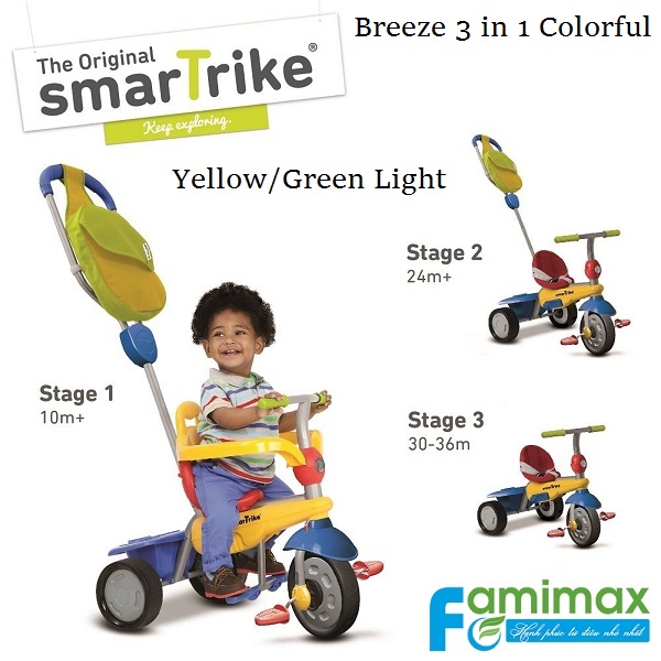 Xe đạp 3 bánh Smart Trike Breeze 3 in 1 Colorful