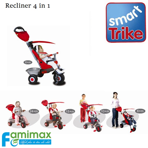 Xe đạp trẻ  em 3 bánh Smart Trike Recliner 4 in 1