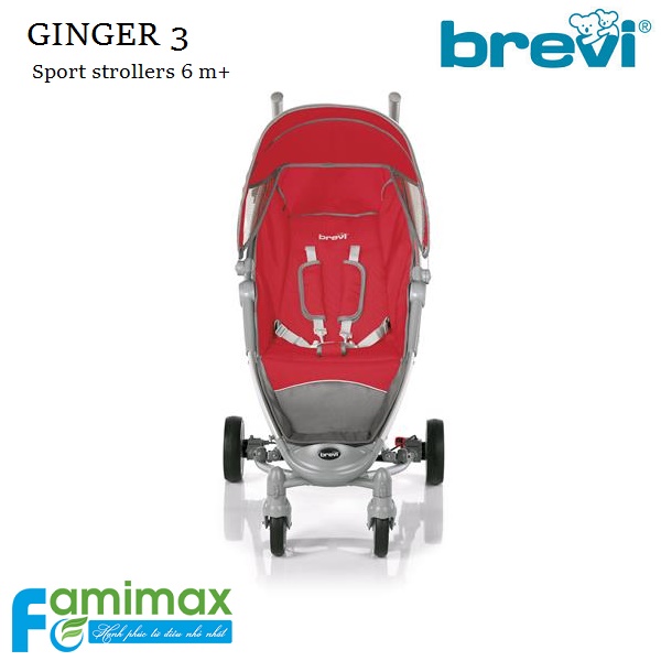 Xe đẩy em bé Brevi Ginger 3 Màu Đỏ BRE753