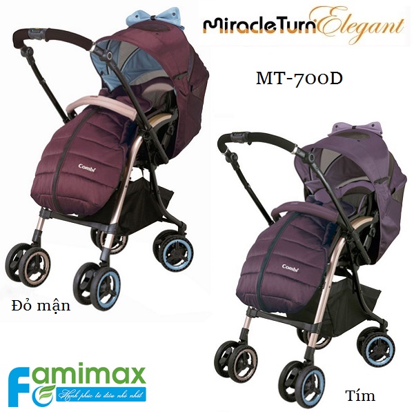 Xe đẩy cao cấp Combi Miracle Turn Elegant MT-700D